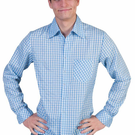 Feestbazaar Tiroler blouse blauw/wit