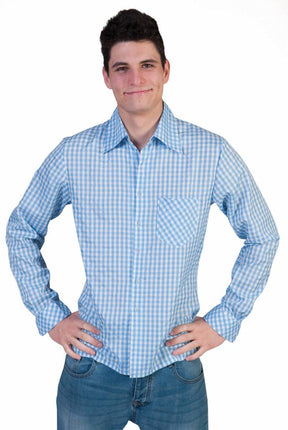 Feestbazaar Tiroler blouse blauw/wit
