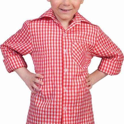 Feestbazaar Tiroler blouse kind rood