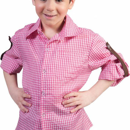 Feestbazaar Tiroler blouse kind roze