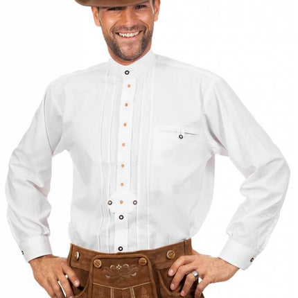 Feestbazaar Tiroler blouse man wit