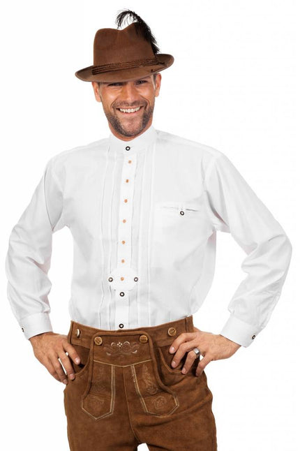 Feestbazaar Tiroler blouse man wit