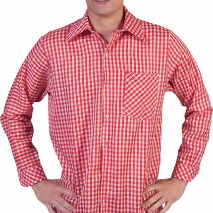 Feestbazaar Tiroler blouse rood/wit