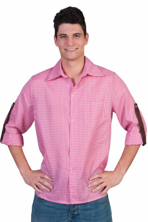 Feestbazaar Tiroler blouse roze/wit