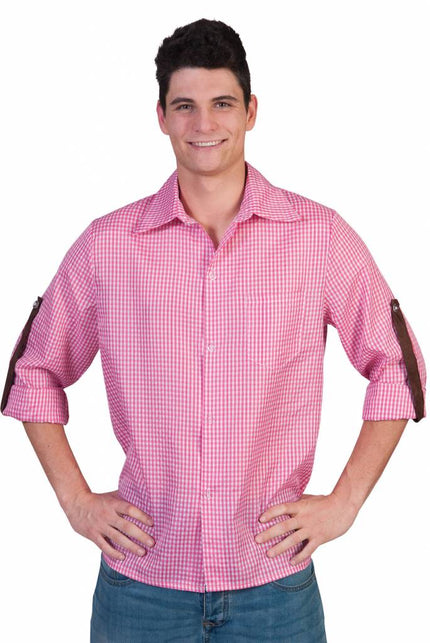 Feestbazaar Tiroler blouse roze/wit