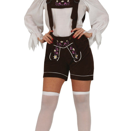 Feestbazaar Tiroler Lederhose  Dames Donkerbruin