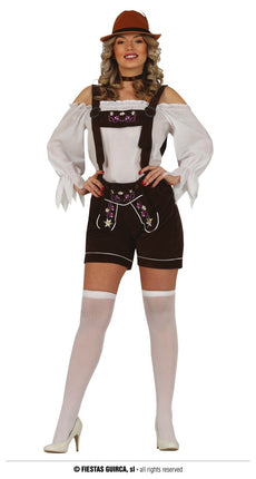 Feestbazaar Tiroler Lederhose  Dames Donkerbruin