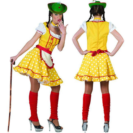Feestbazaar Tiroler outfit babet geel