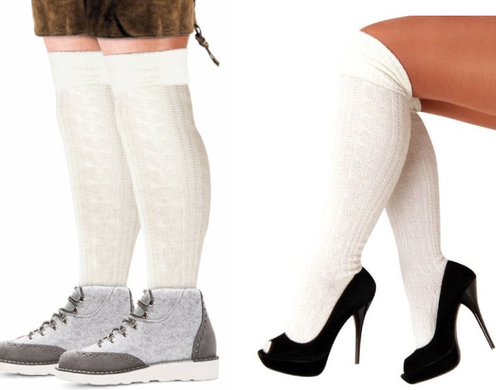 Feestbazaar Tiroler sokken wit