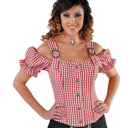 Feestbazaar Tirools blousje elite rood