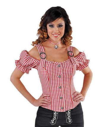 Feestbazaar Tirools blousje elite rood