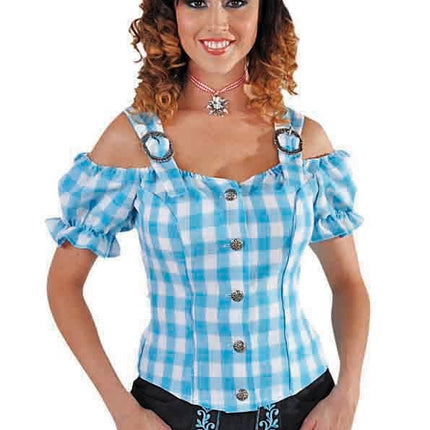 Feestbazaar Tirools blousje elite turquoise