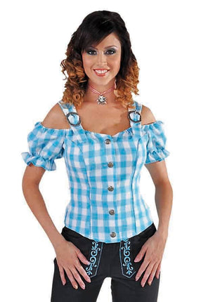 Feestbazaar Tirools blousje elite turquoise