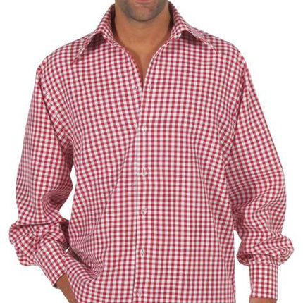 Feestbazaar Tiroolse blouse rood/wit