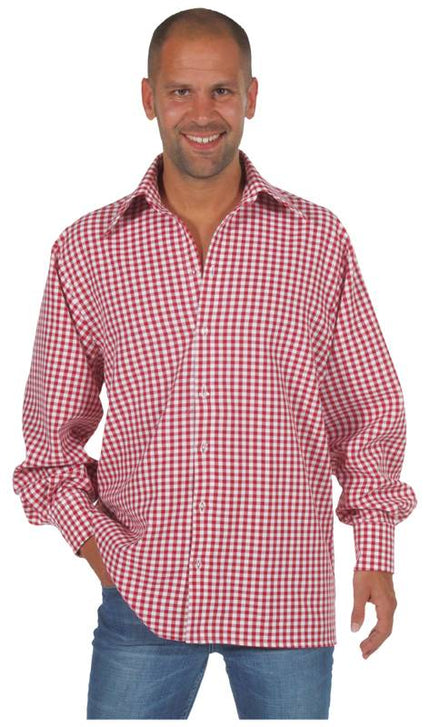 Feestbazaar Tiroolse blouse rood/wit
