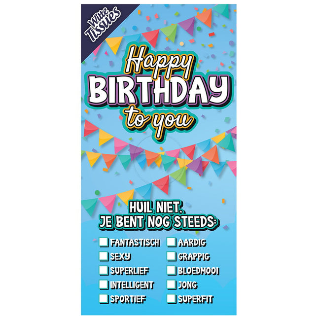 Feestbazaar Tissuebox Happy Birthday