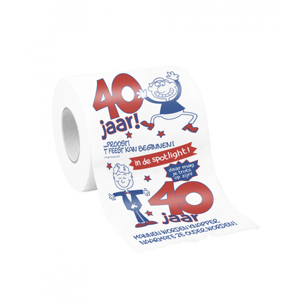 Feestbazaar Toiletpapier 40 jaar Man