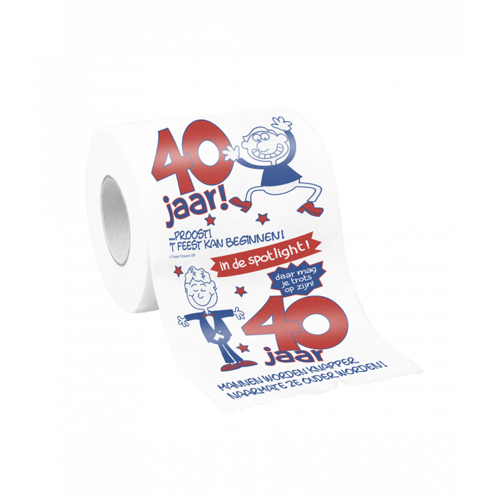 Feestbazaar Toiletpapier 40 jaar Man