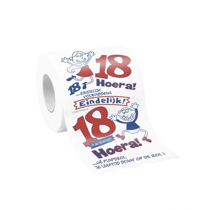 Feestbazaar Toiletpapier Bedrukt 18 Jaar