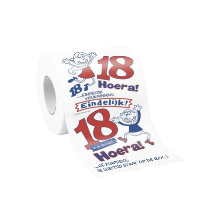 Feestbazaar Toiletpapier Bedrukt 18 Jaar