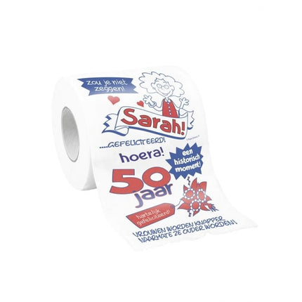 Feestbazaar Toiletpapier Bedrukt Sarah 50 Jaar