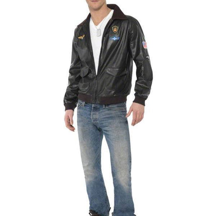 Feestbazaar Top Gun bomber jas zwart