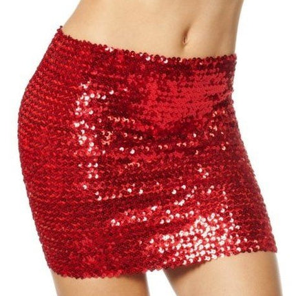 Feestbazaar Top/Rok pailletten rood