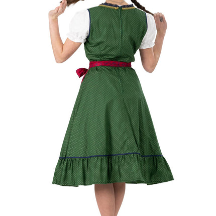 Feestbazaar Traditionele Oktoberfest Dirndl Groen/Rood Kristin