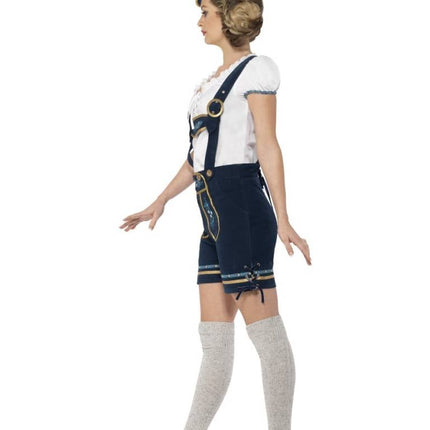 Feestbazaar Traditionele Oktoberfest kostuum blauw vrouw