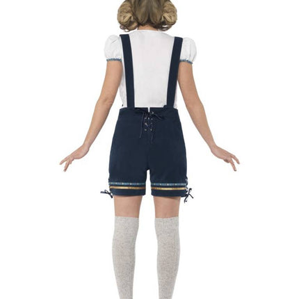 Feestbazaar Traditionele Oktoberfest kostuum blauw vrouw