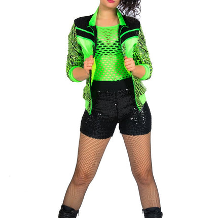 Feestbazaar Trainingsjack Neon Groen Vrouwen 