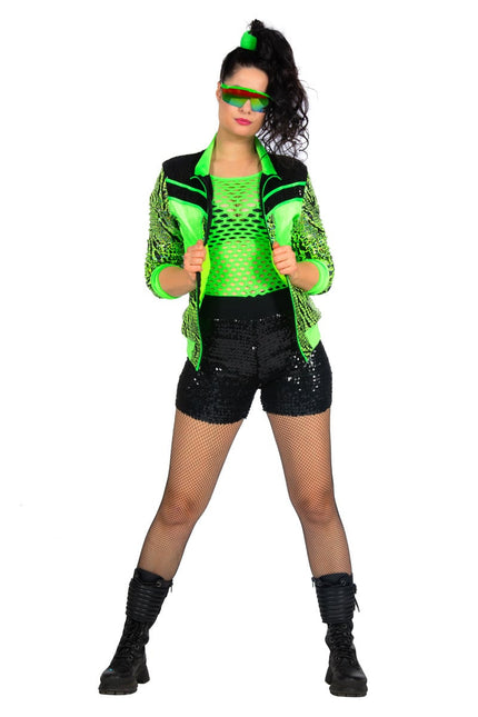 Feestbazaar Trainingsjack Neon Groen Vrouwen 