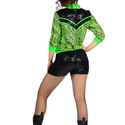 Feestbazaar Trainingsjack Neon Groen Vrouwen 
