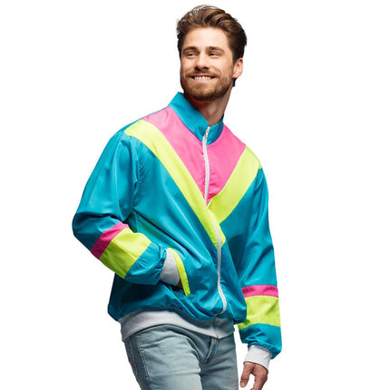 Feestbazaar Trainingsjas 90's Retro Dude Blauw Renzo