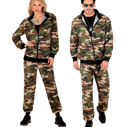 Feestbazaar Trainingspak Camouflage Militair Unisex
