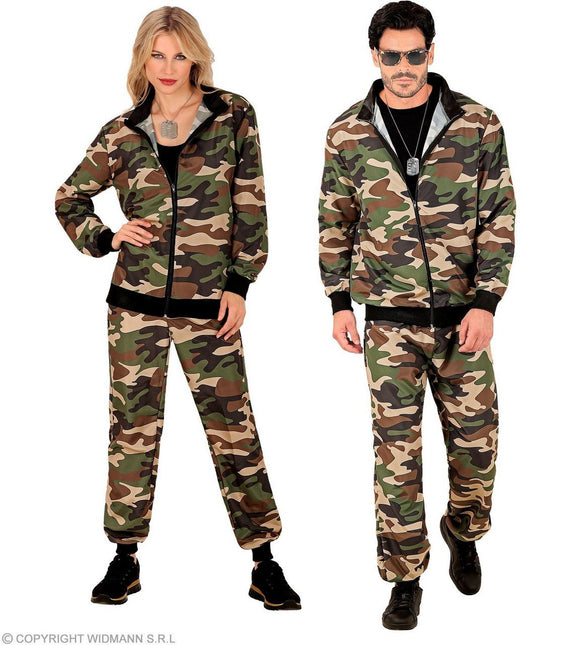 Feestbazaar Trainingspak Camouflage Militair Unisex