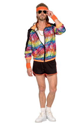 Feestbazaar Trainingspak Dierenprint Regenboog Kort Man
