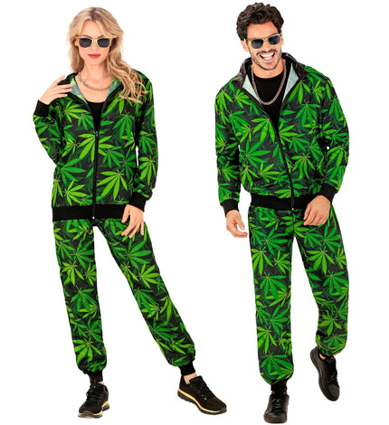 Feestbazaar Trainingspak Groen Wietblad Unisex