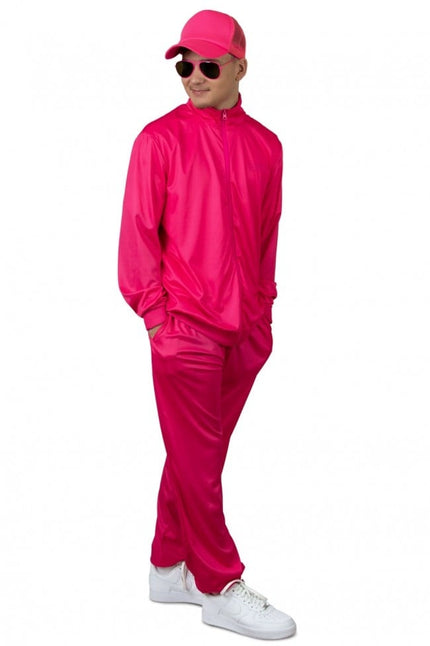Feestbazaar Trainingspak heren neon pink
