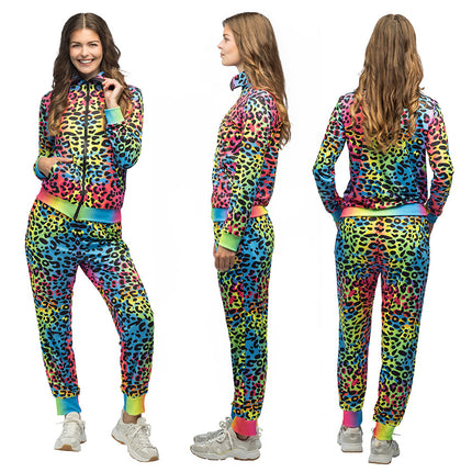 Feestbazaar Trainingspak Leopard Art Babe UV