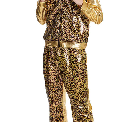 Feestbazaar Trainingspak Luipaard Print Goud Man Marcello