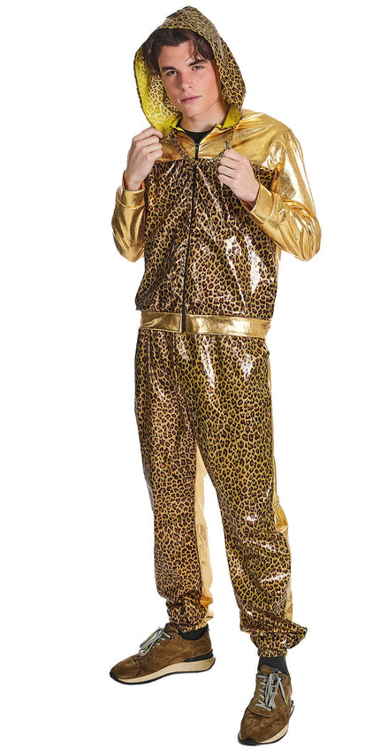 Feestbazaar Trainingspak Luipaard Print Goud Man Marcello
