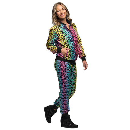 Feestbazaar Trainingspak Regenboog Panter Babe