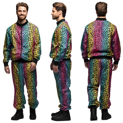 Feestbazaar Trainingspak Regenboog Panter Dude