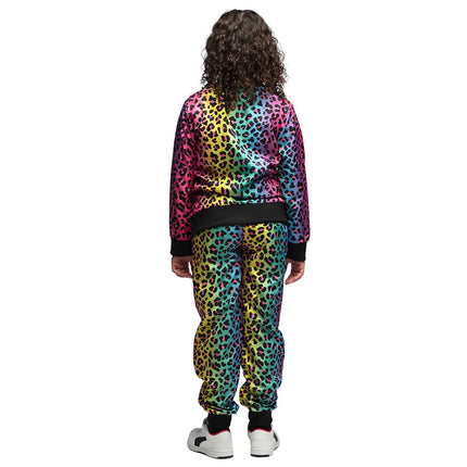 Feestbazaar Trainingspak Regenboogpanter kind