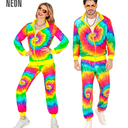 Feestbazaar Trainingspak Tie Dye Neon Unisex