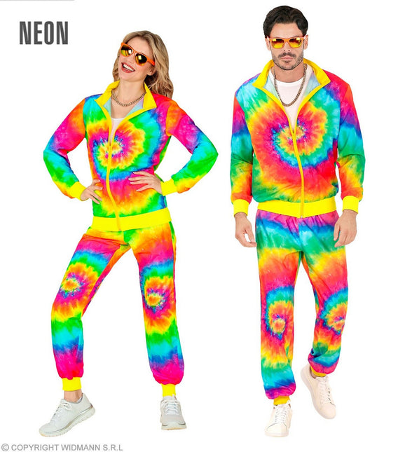 Feestbazaar Trainingspak Tie Dye Neon Unisex
