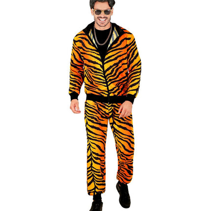 Feestbazaar Trainingspak Tijgerprint Oranje Unisex