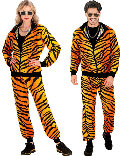 Feestbazaar Trainingspak Tijgerprint Oranje Unisex