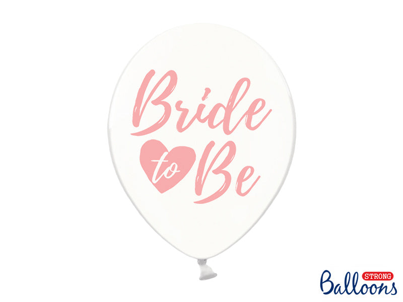 Feestbazaar Transparante ballonnen Bride To Be roze (6st)